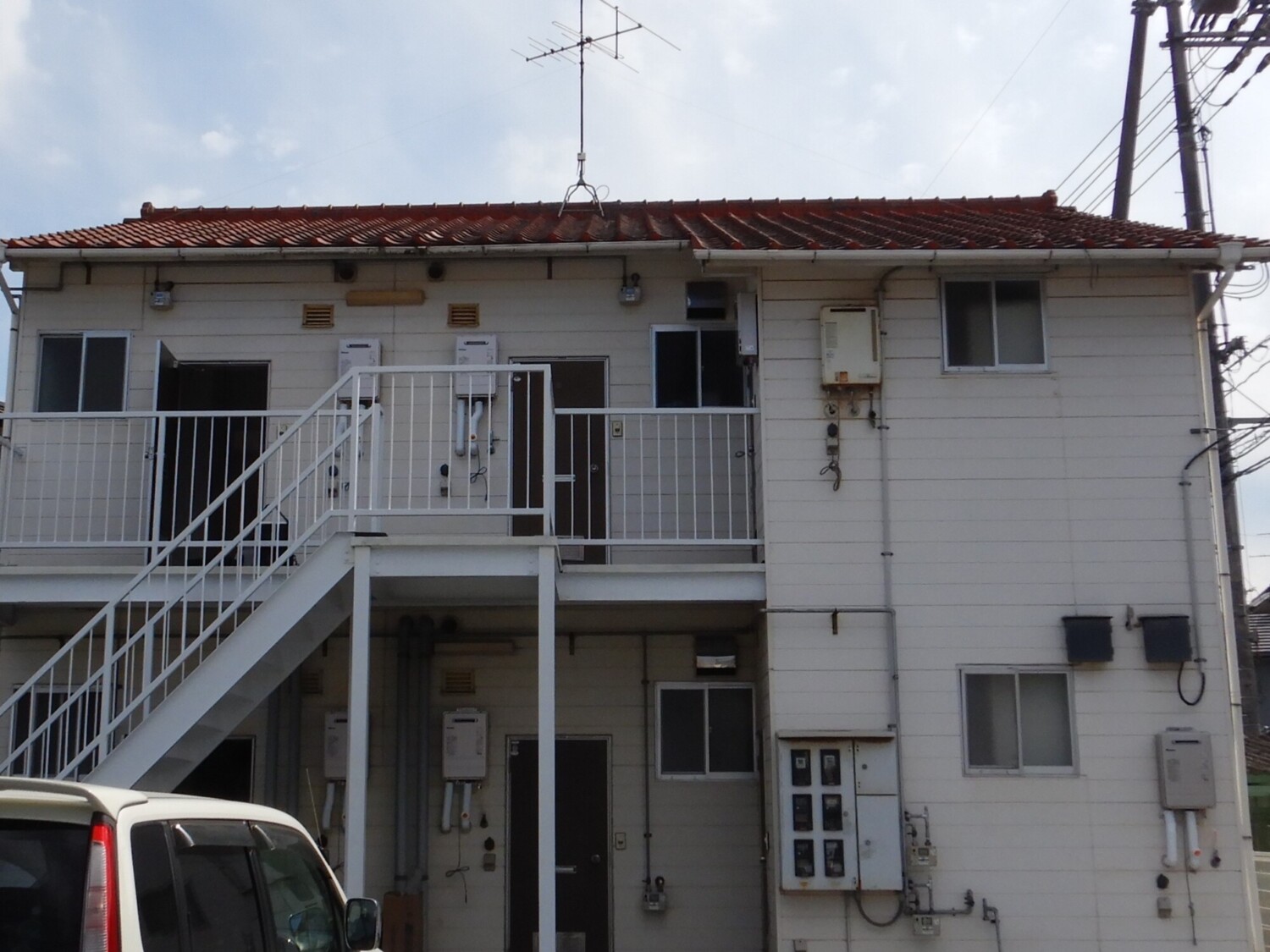 倉敷市 D様アパート 屋根塗装・外壁塗装 Before