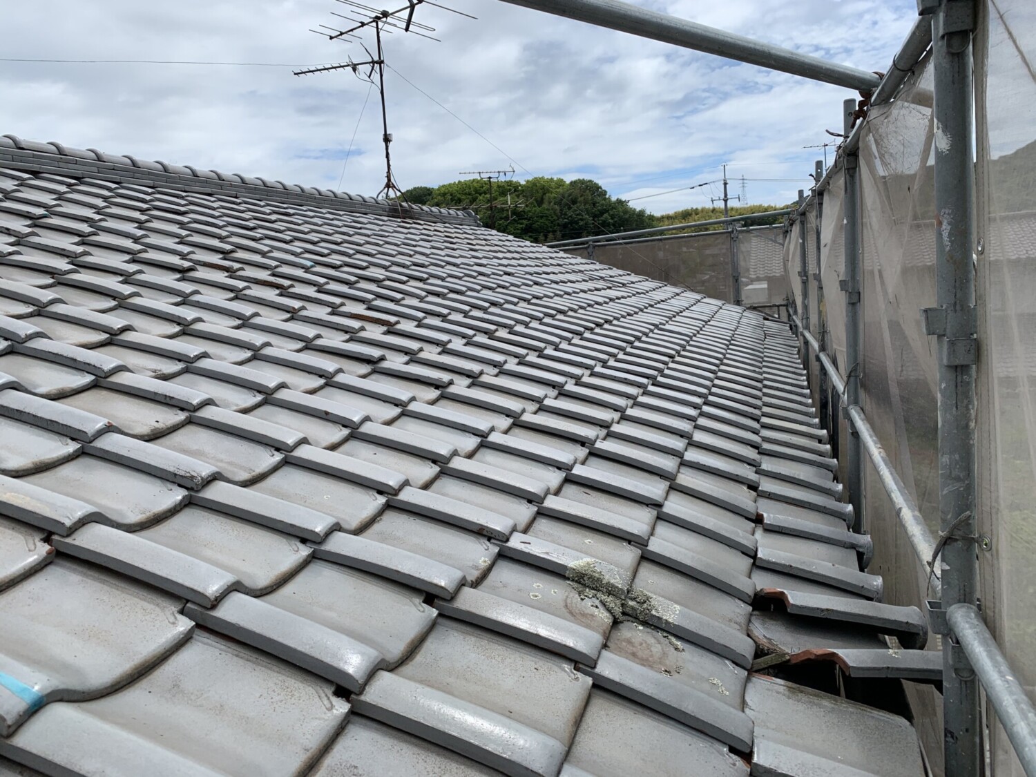 倉敷市 K様邸 屋根瓦葺き直し工事 Before
