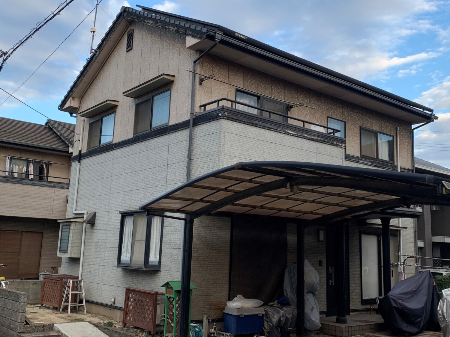 倉敷市 T様邸 屋根塗装・外壁塗装 Before