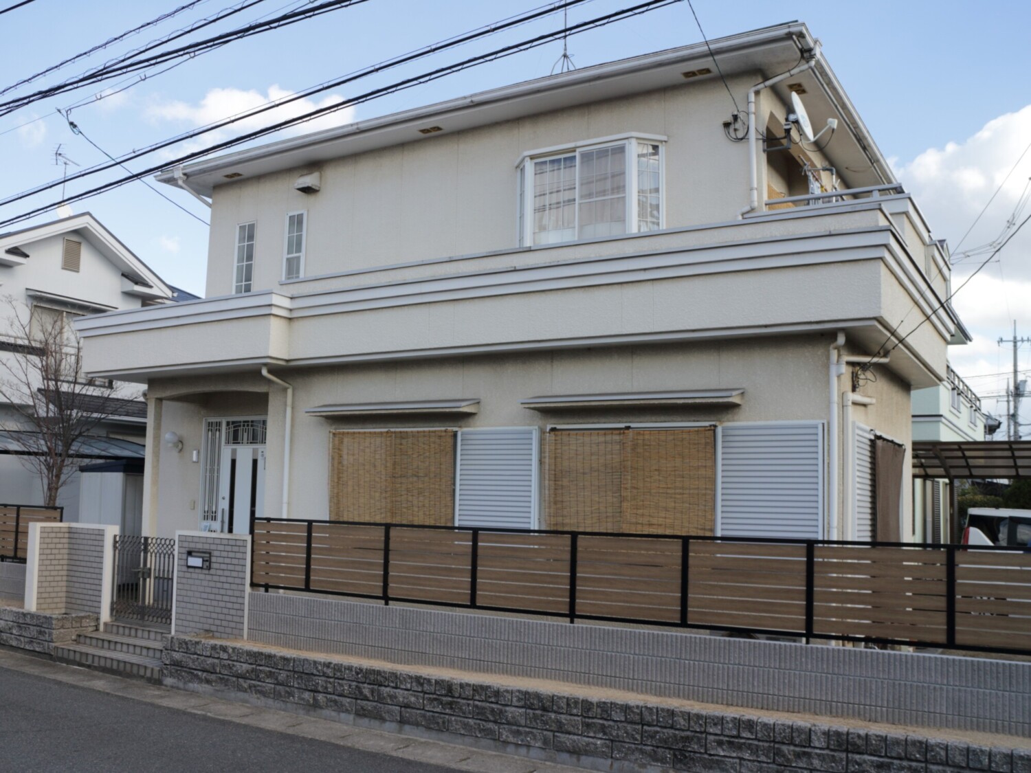 倉敷市 K様邸 屋根遮熱塗装・外壁塗装・防水工事 Before