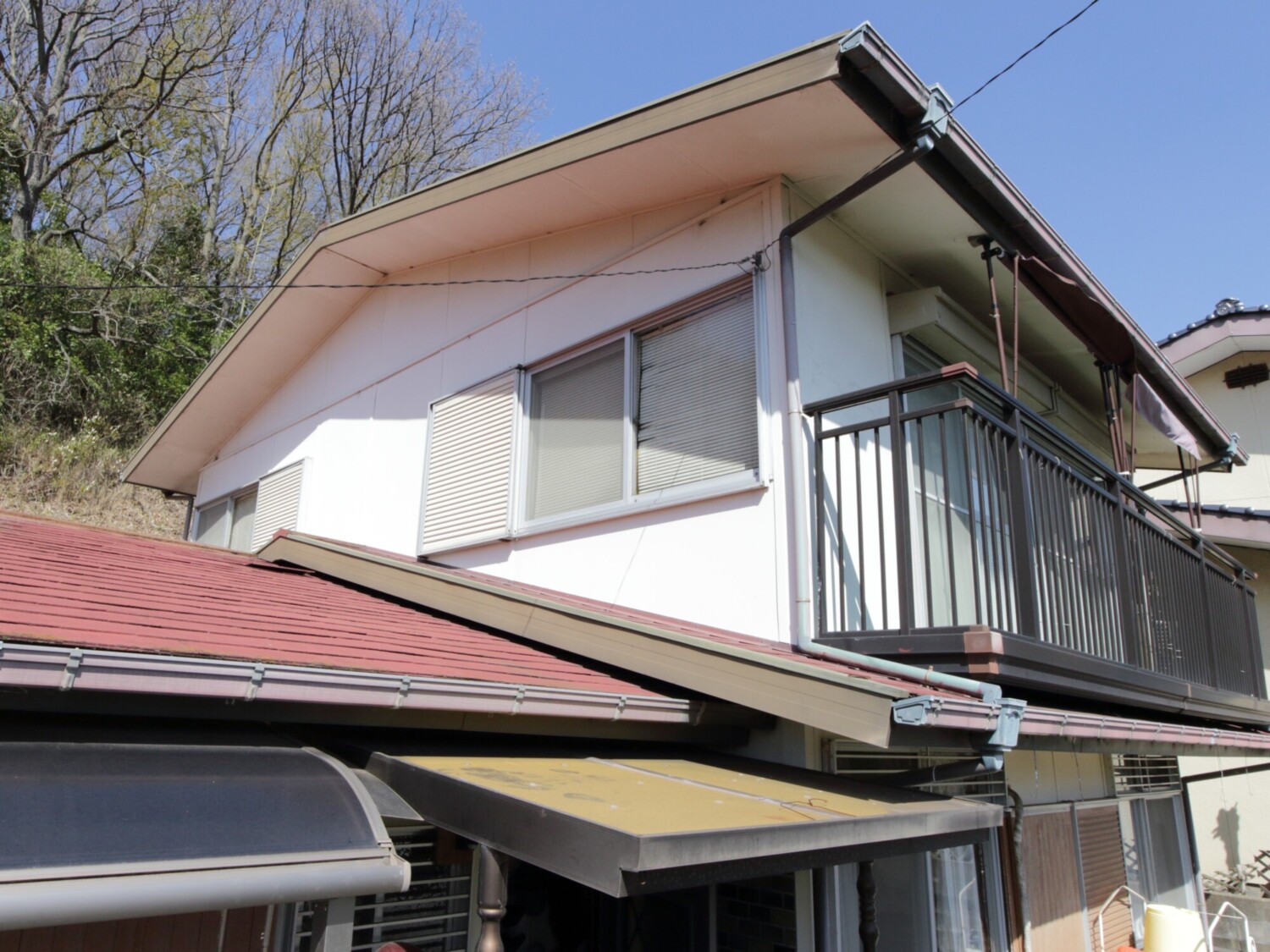 倉敷市 M様邸 屋根カバー・外壁塗装・雨樋交換 Before