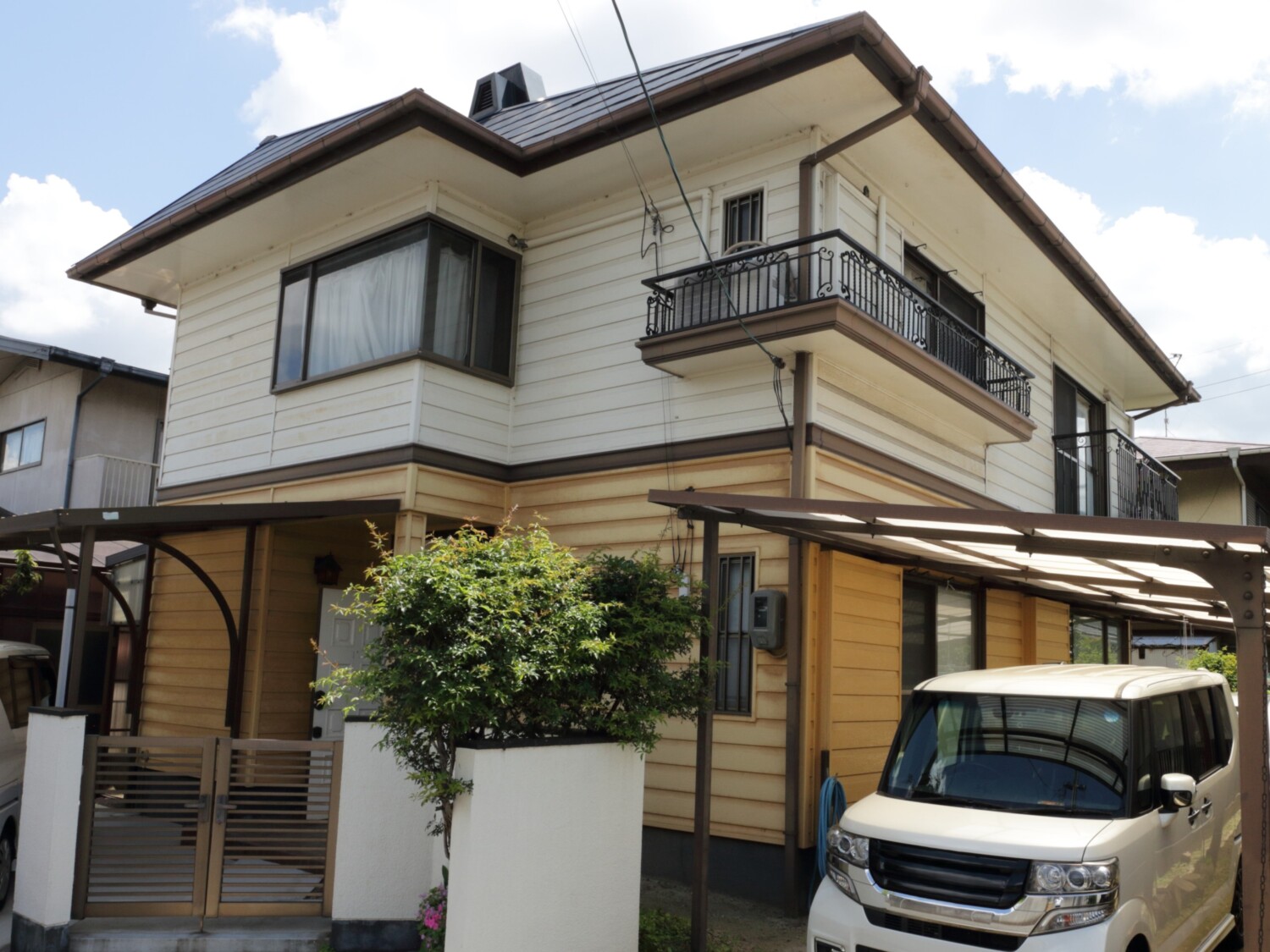 倉敷市 I様邸 屋根カバー・外壁塗装他 Before