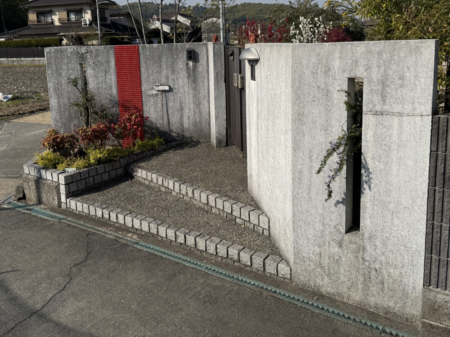 倉敷市 S様邸 塀塗り替え Before