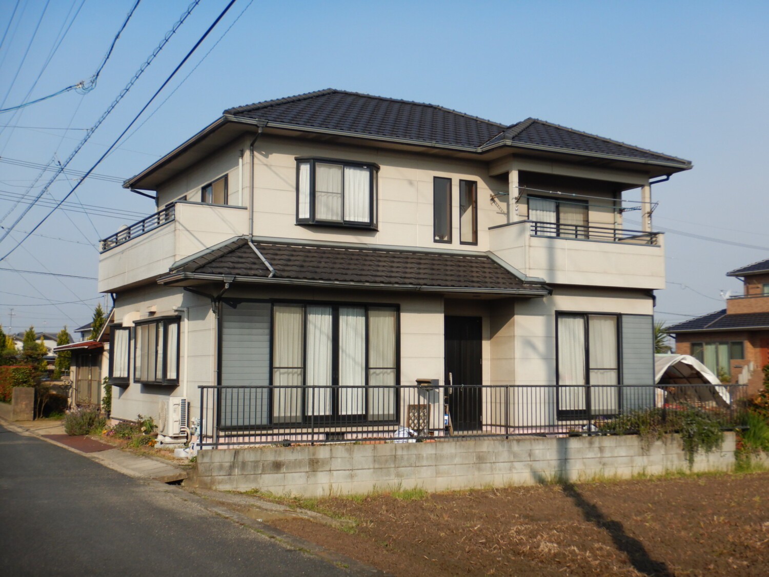 倉敷市 F様邸 外壁塗装工事・防水工事 Before