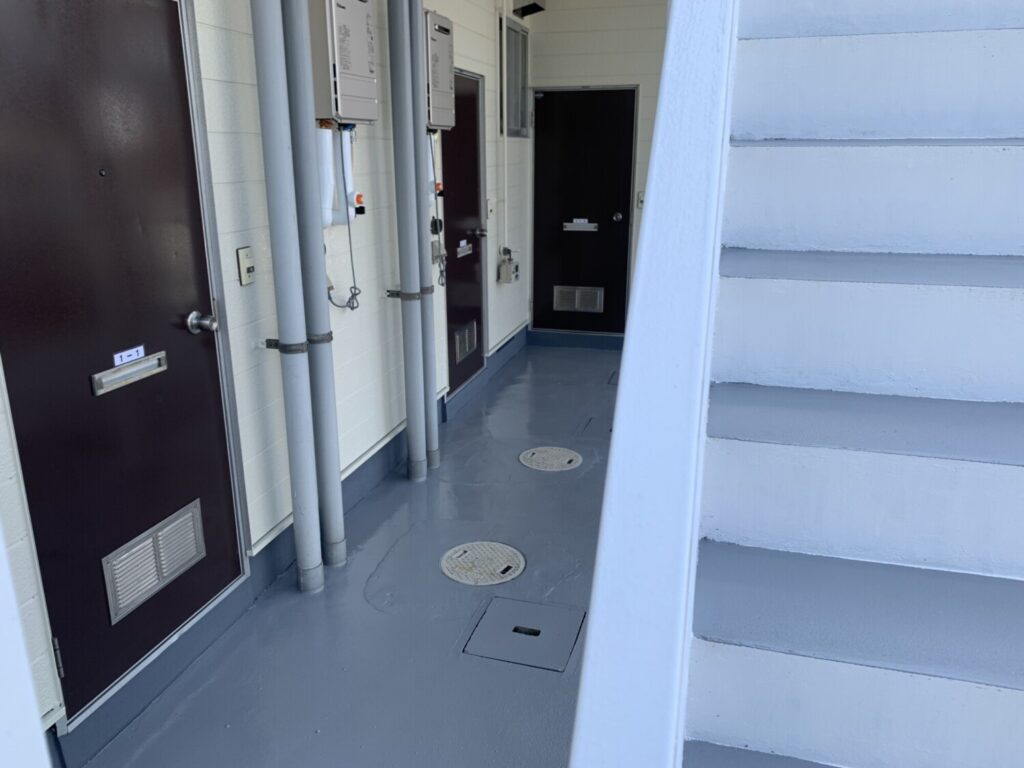 倉敷市 D様アパート 屋根塗装・外壁塗装 追加AFTER