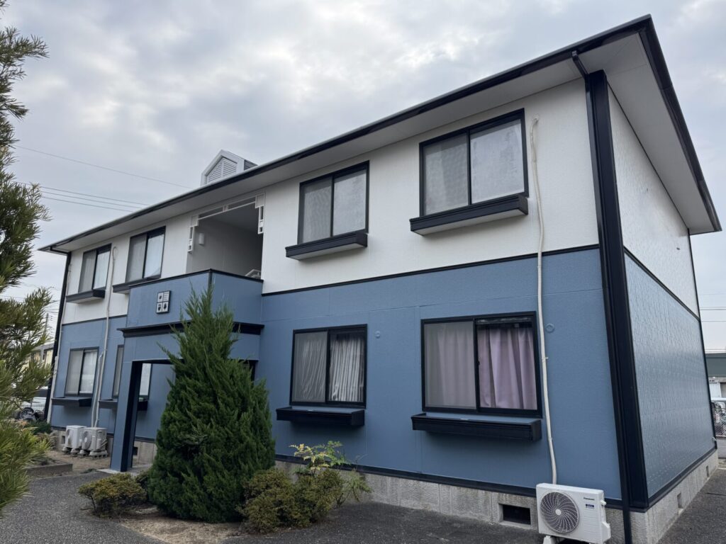倉敷市アパート 屋根塗装外壁塗装 追加AFTER