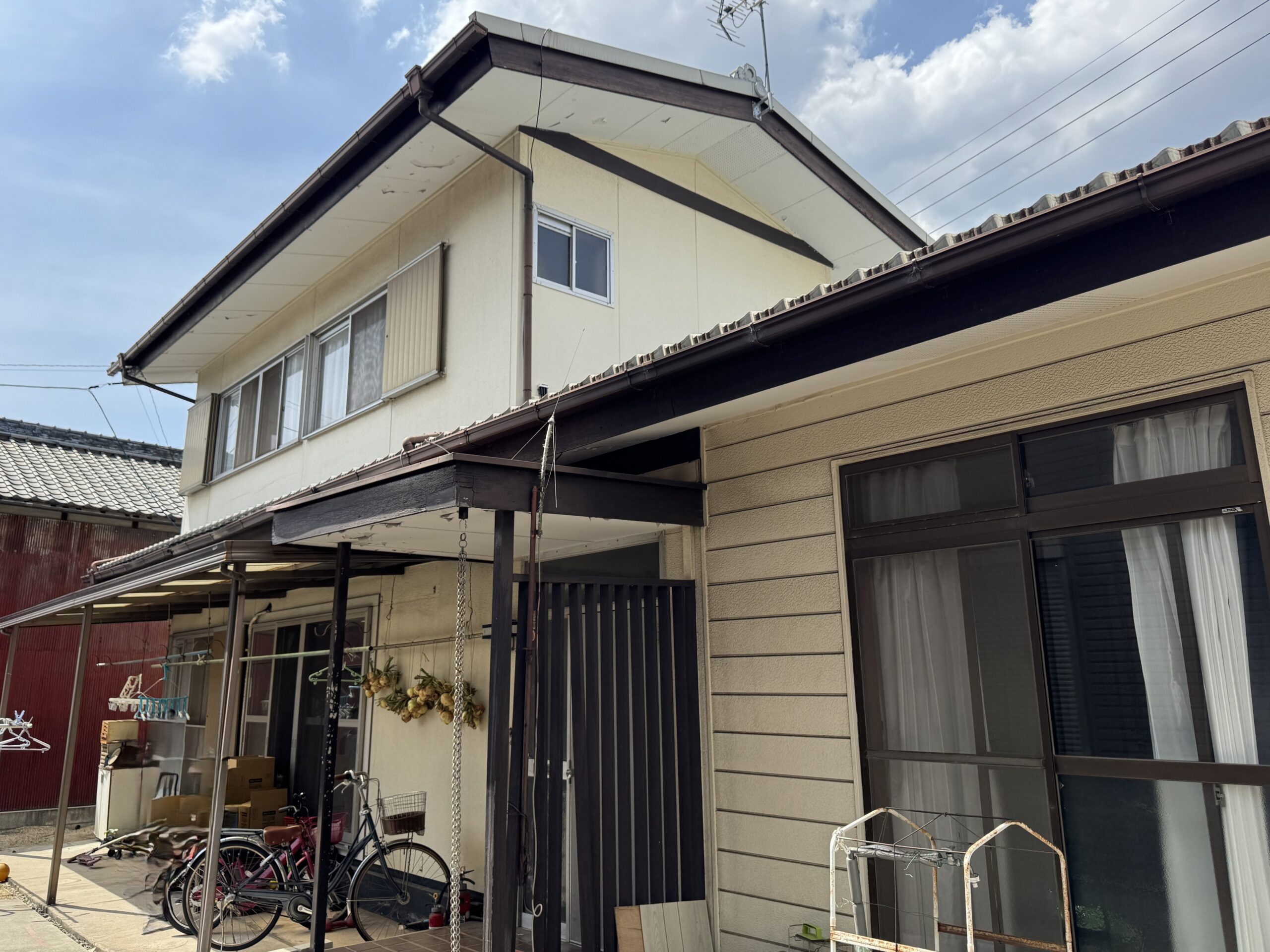 倉敷市　O様邸　屋根塗装外壁塗装雨樋交換 Before